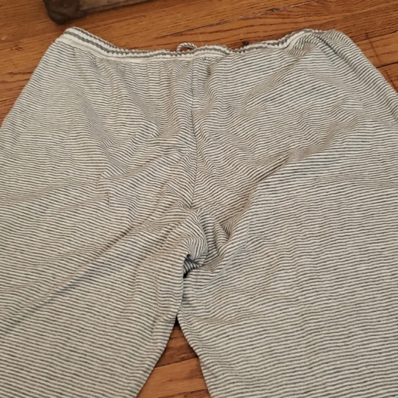 Jockey Lounge Pants drawstring size large, stripes white and gray, cuffed ankle - Picture 7 of 7